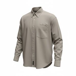 EUC Camp David Men’s Tan Button Down George Bush Presidential Library Short - S